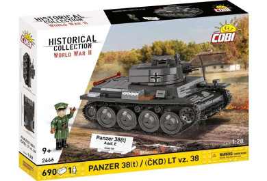 Cobi 2666 II WW Panzer 38(t)/ČKD LT vz. 38, 1:28, 690 kostek