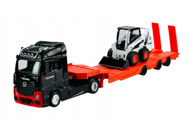 Bburago Haulers construction, Kamion M-B Actros Gigaspace s Bobcat nakladačem, 1:43