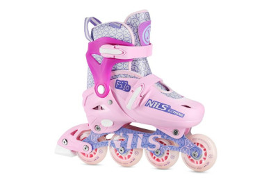 Kolečkové brusle NILS Extreme NA13102 růžové vel. XS (26-29)