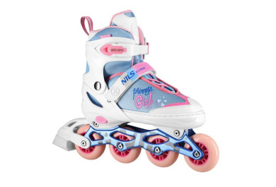 Kolečkové brusle NILS Extreme NA18168A Princess bílé vel.M (35-38)
