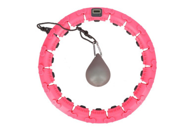 Masážní hula hoop Home FH03 se závažím a počítadlem růžová