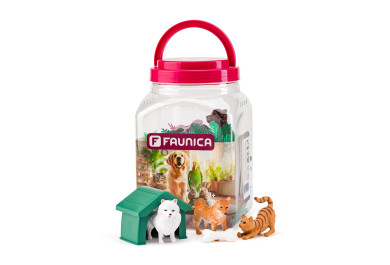 Faunika Zvířátka figurky sada v MEGA tubě - Mazlíčci