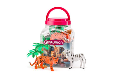 Faunika Zvířátka figurky sada v MEGA tubě - Safari