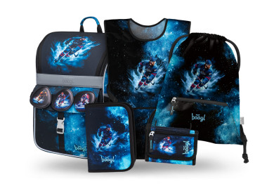 BAAGL SET 5 Zippy Hokej: aktovka, penál, sáček, zástěra, peněženka