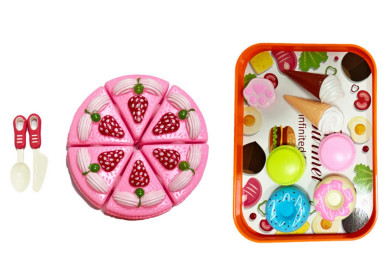 Dětský dort na krájení s příslušenstvím