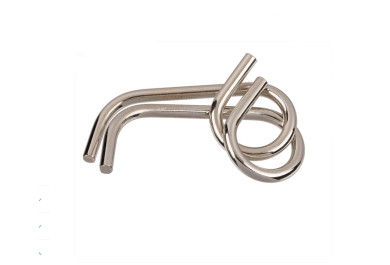 Kovový hlavolam magické smyčky v retro krabičce