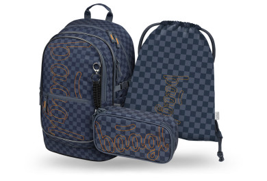 BAAGL SET 3 Core Ska modrý: batoh, penál, sáček GRS