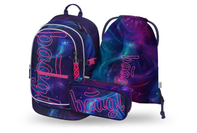 BAAGL SET 3 Core Nova: batoh, penál, sáček GRS