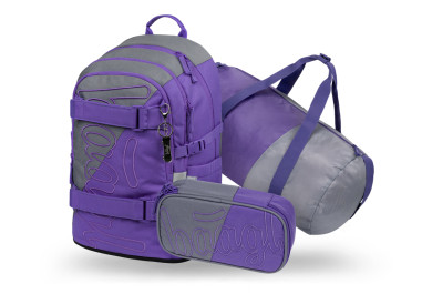 BAAGL SET 3 Skate Dual: batoh, penál, sportovní taška GRS