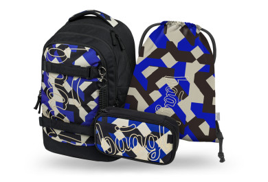 BAAGL SET 3 Skate Max Variety: batoh, penál, sáček GRS