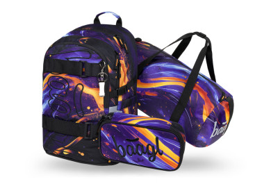 BAAGL SET 3 Skate Vibe: batoh, penál, sportovní taška GRS