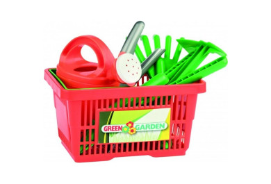 Androni dětské zahrádkářské nářadí v košíku
