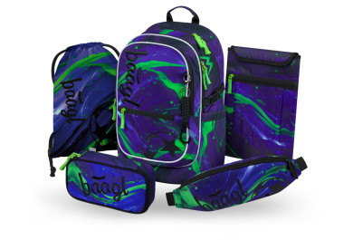 BAAGL SET 5 Core Football champion: batoh, penál, sáček, ledvinka, obal na notebook GRS