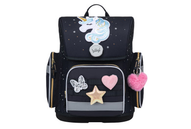 BAAGL Školní aktovka Ergo Unicorn Gold