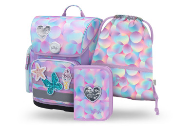 BAAGL SET 3 Ergo Candy: aktovka, penál, sáček