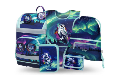 BAAGL SET 5 Zippy Plus Aurora: aktovka, penál, sáček, zástěra, peněženka GRS