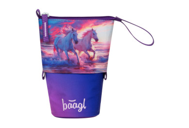 BAAGL Školní penál Pastelkovník Koně Srdce GRS