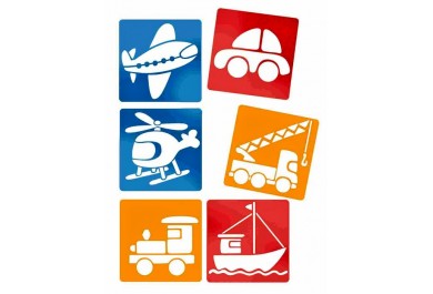 Kreslící šablony 6 ks - Technika 145 x145 mm