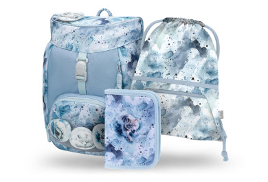 BAAGL SET 3 Airy Polar: batoh, penál, sáček GRS