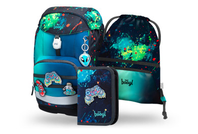 BAAGL SET 3 Airy Plus Chill: batoh, penál, sáček
