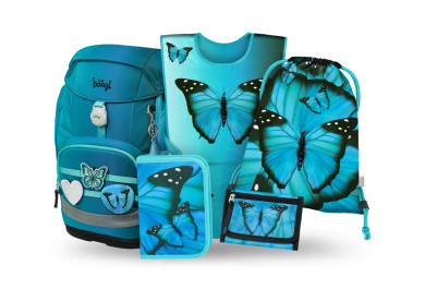 BAAGL SET 5 Airy Plus Butterfly: batoh, penál, sáček, zástěra, peněženka