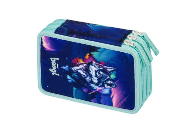 BAAGL Školní penál třípatrový Aurora GRS