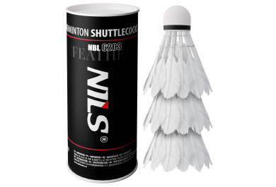 Badmintonové míčky z peří NILS NBL6203, sada 3 ks