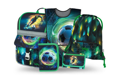 BAAGL SET 5 Zippy Fotbal Hráč: aktovka, penál, sáček, zástěra, peněženka