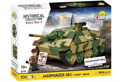 Cobi 2670 II WW Jagdpanzer 38(t) CHWAT (Odvážlivec), 1:28, 731 kostek