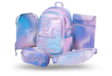 BAAGL SET 5 Core Sky: batoh, penál, sáček, ledvinka, obal na notebook