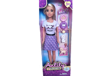 Panenka Anlily s mazlíčky a doplňky, 30cm