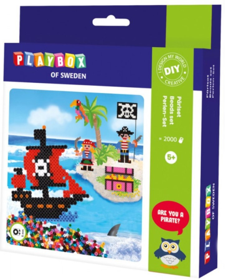 Playbox zažehlovací korálky Piráti 2000 ks korálků