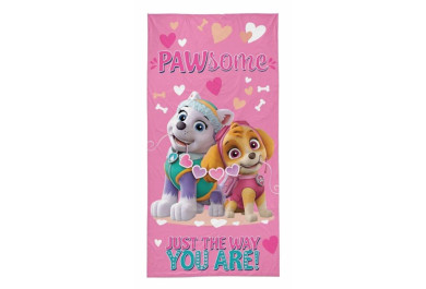 Plážová osuška Paw Patrol růžová, 70x140 cm