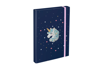 BAAGL Desky na školní sešity A4 Unicorn Gold