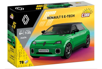 Cobi 24674 Renault 5 e-tech zelený, 1:35, 78 kostek