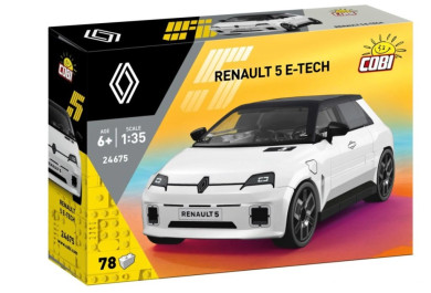 Cobi 24675 Renault 5 e-tech bílý, 1:35, 78 kostek