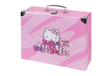 BAAGL Skládací školní kufřík Hello Kitty Sweet Leopard s kováním