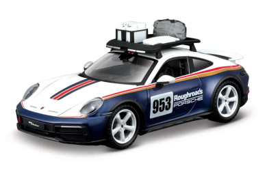 Bburago RACE, Porsche 911 Dakar bílá-modrá metalíza, 1:24