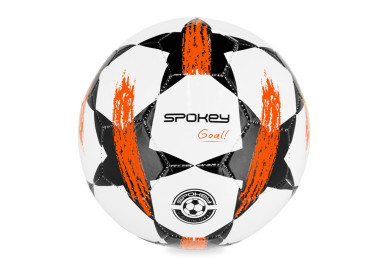 Spokey Goal Fotbalový míč, vel. 5, bílý s oranžovým vzorem