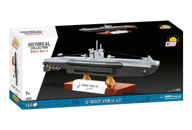Cobi 4858 II WW Německá ponorka U-Boot VIIB U-47, 1:300, 165 kostek