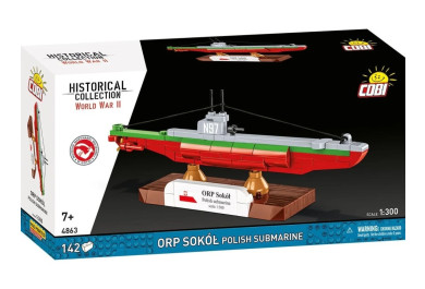 Cobi 4863 II WW ORP SOKOL polská ponorka, 1:300, 142 kostek