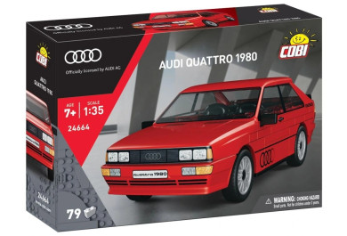 Cobi 24665 Audi Quattro 1980, červené, 1:35, 79 kostek