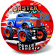 Gumový Míč Super cars - Monstr truck, 23 cm