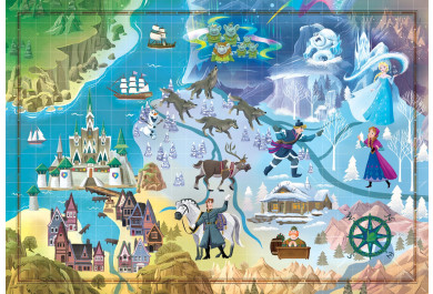 Clementoni puzzle 1000 dílků - Disney Mapa Frozen