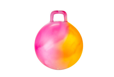 Skákací míč oranžovo-růžový s úchytem 45cm