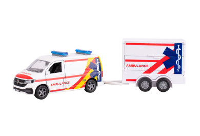 Kids Globe Traffic VW Transporter ambulance na zpětný chod, 27,5cm