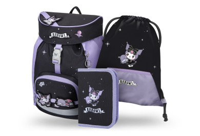 BAAGL SET 3 Airy Kuromi Fortune Dream: batoh, penál, sáček GRS
