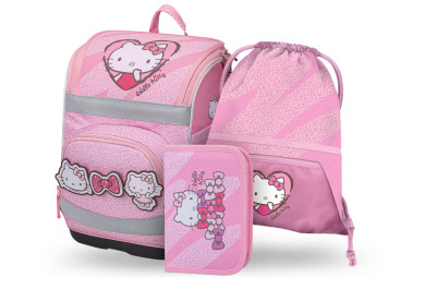 BAAGL SET 3 Zippy Plus Hello Kitty Sweet Leopard: aktovka, penál, sáček GRS