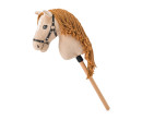 Faunica Hobby horse Gracia, béžová klisna na tyči, provázková hříva