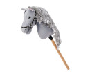 Faunica Hobby horse Apollo, šedý kůň na tyči, provázková hříva